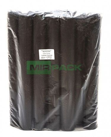 Мешки для мусора 180 литров, 35 мкм, 10 шт, 93х110 см, ПВД, черные - 2х слойные - Вид 4